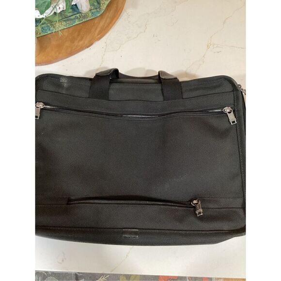 Tumi Alpha Laptop Computer Expandable Briefcase Messenger Bag Canvas Black - Picture 5 of 9